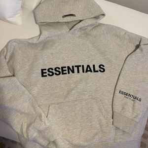 SOLD ESSENTIALS Fear of God Grey Hoodie Sweatshirt